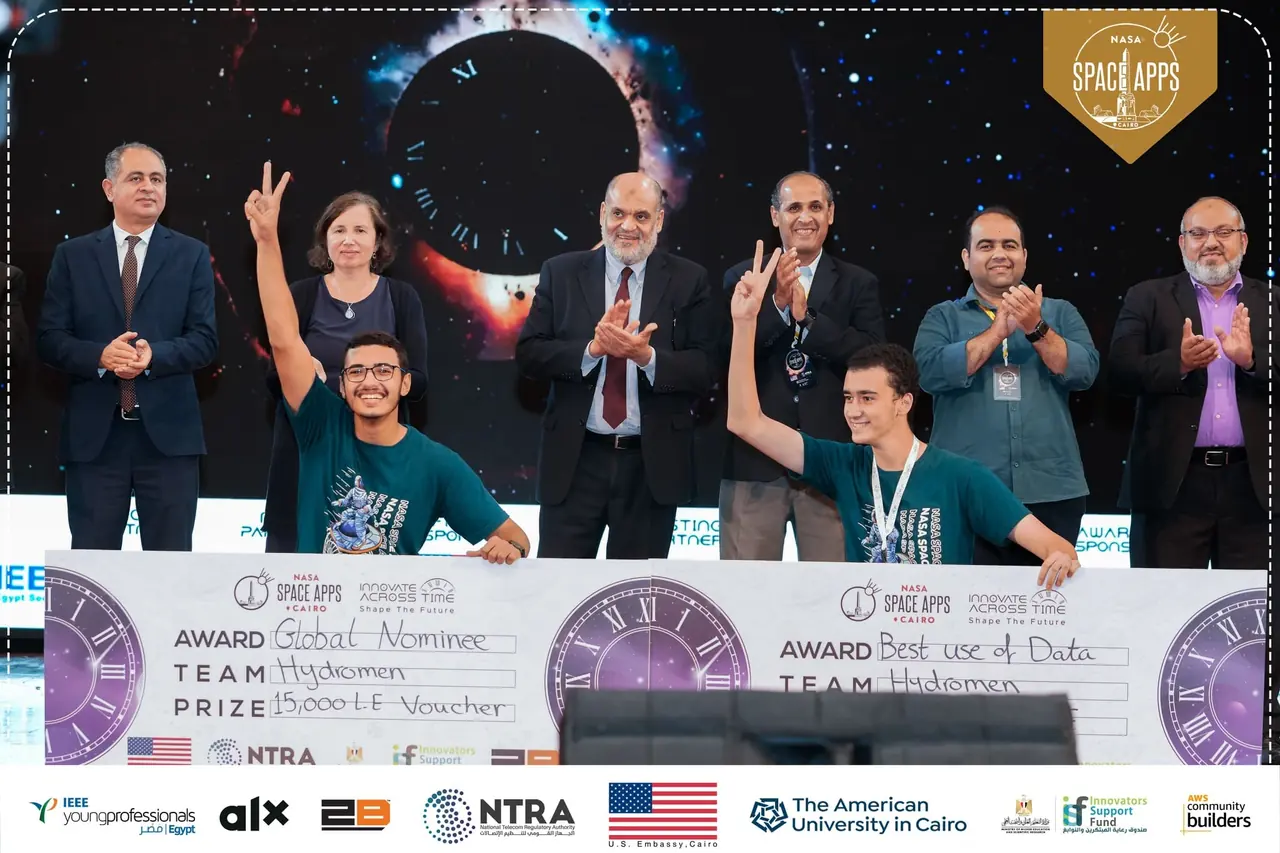 الفوز بـ NASA Space Apps القاهرة — HydroMen - صورة 1